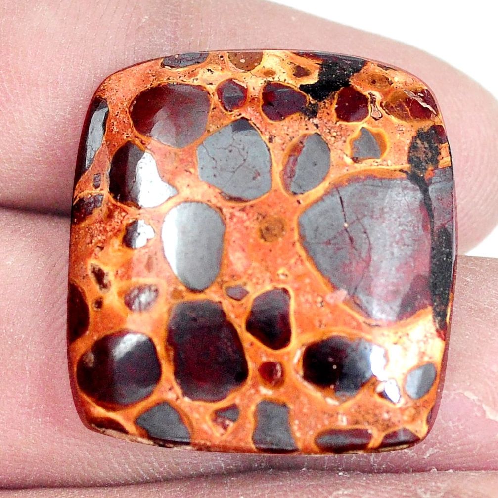 Natural 30.10cts bauxite brown cabochon 26.5x25 mm octagan loose gemstone s7425