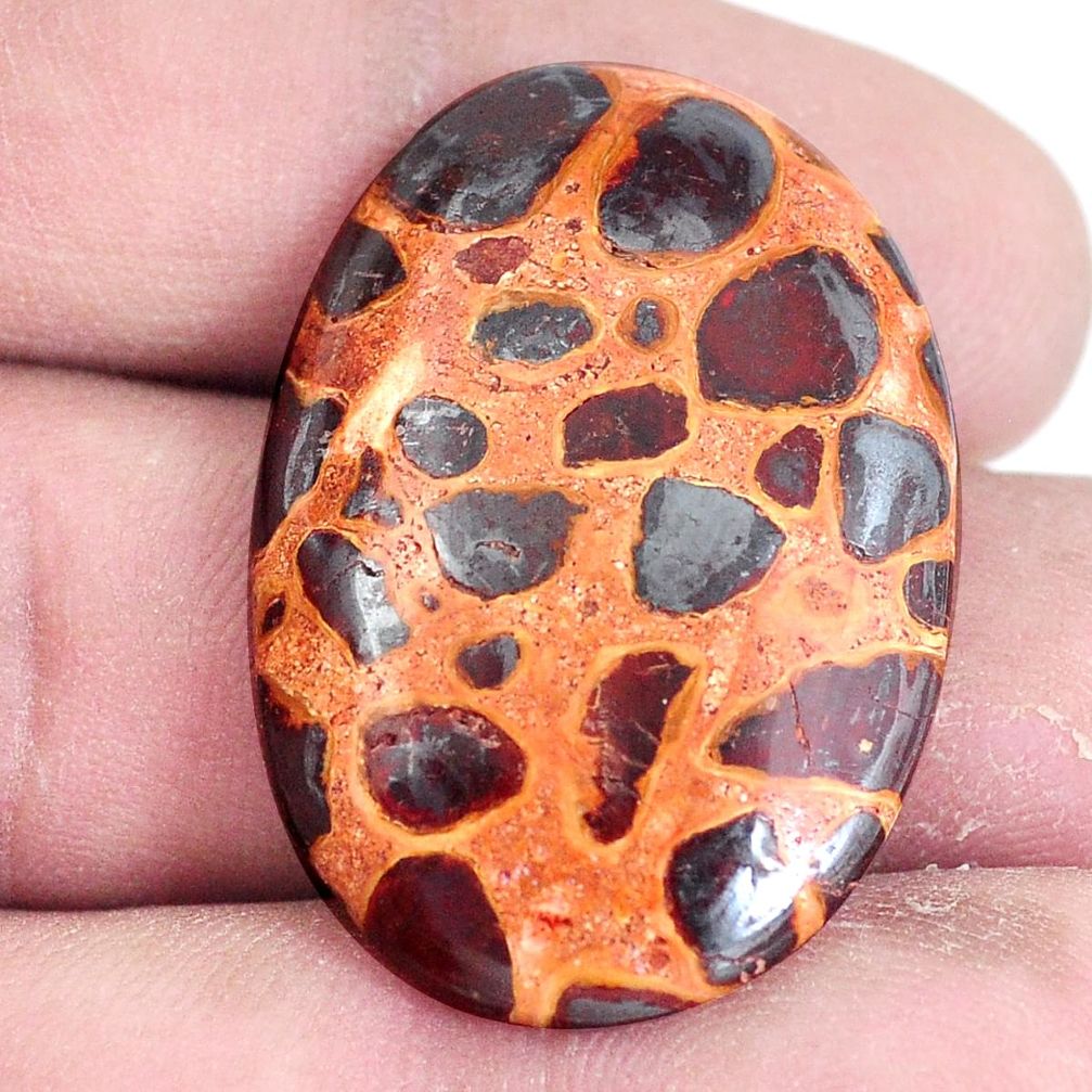Natural 29.05cts bauxite brown cabochon 33x23 mm oval loose gemstone s7440
