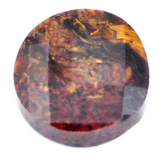 Natural 13.45cts pietersite (african) brown faceted 17x17mm loose gemstone s7568