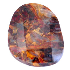 Natural 21.15cts pietersite (african) brown faceted 25x20mm loose gemstone s7570