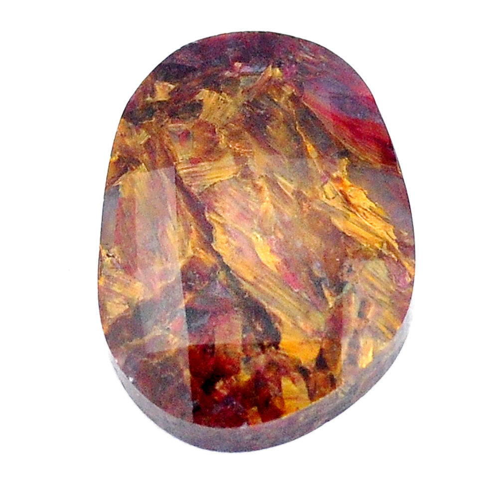 Natural 21.30cts pietersite (african) brown faceted 26x18mm loose gemstone s7577