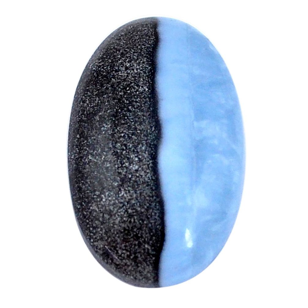 Natural 17.40cts owyhee opal blue cabochon 26x16 mm oval loose gemstone s7585