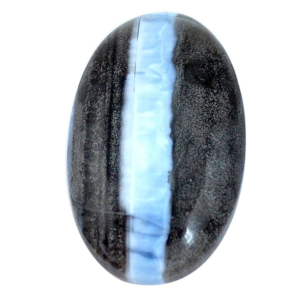 Natural 23.45cts owyhee opal blue cabochon 30x18 mm oval loose gemstone s7586