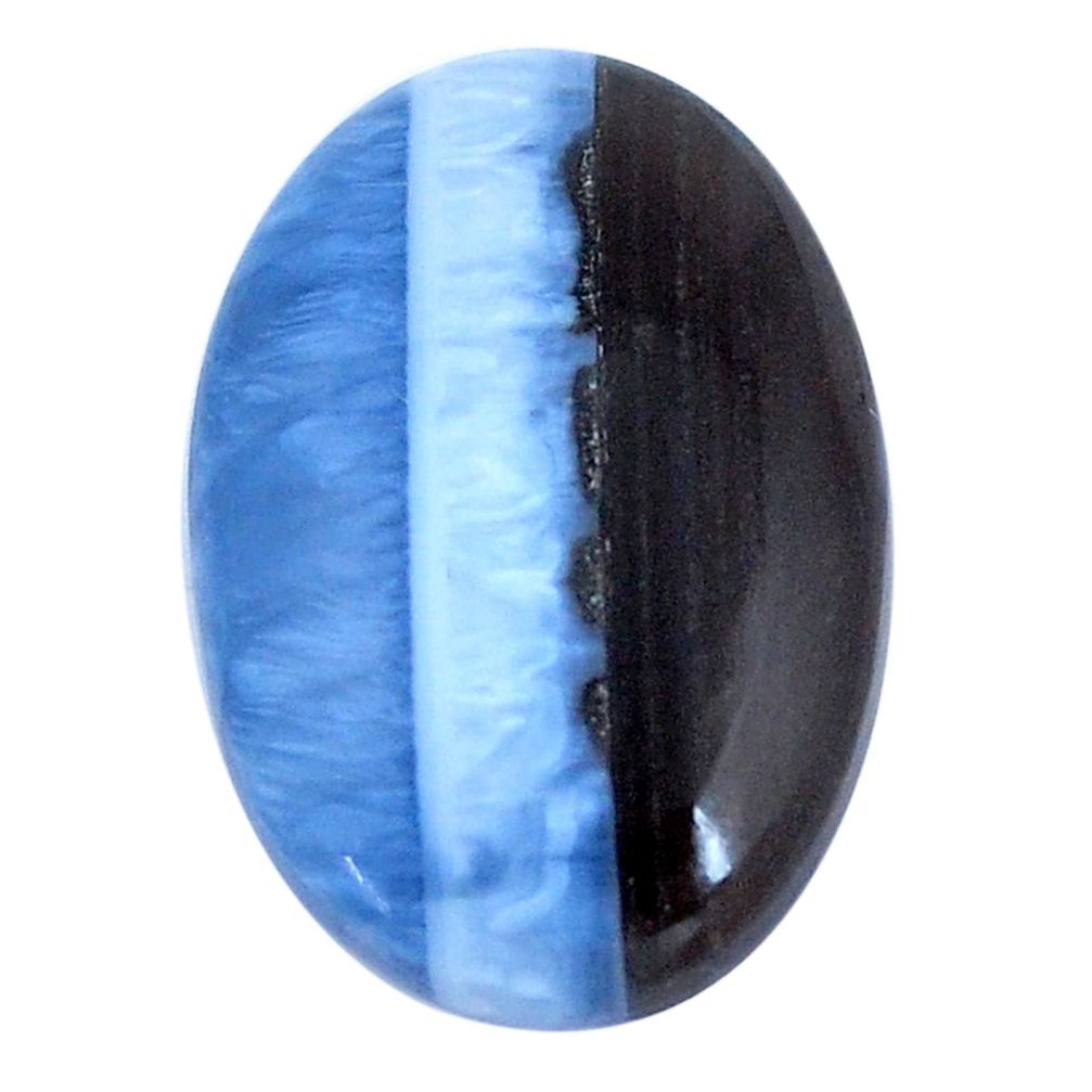 Natural 16.30cts owyhee opal blue cabochon 26x17.5 mm oval loose gemstone s7588