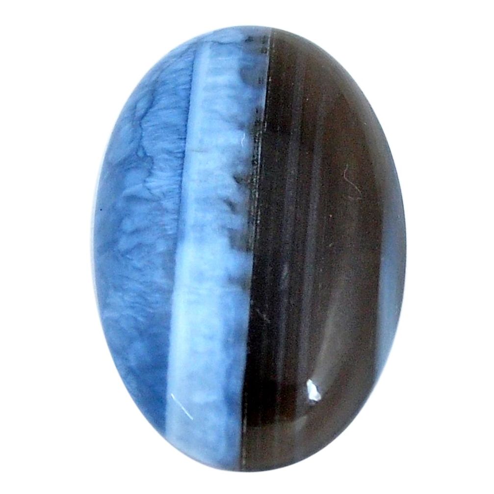 Natural 20.10cts owyhee opal blue cabochon 30x19 mm oval loose gemstone s7590