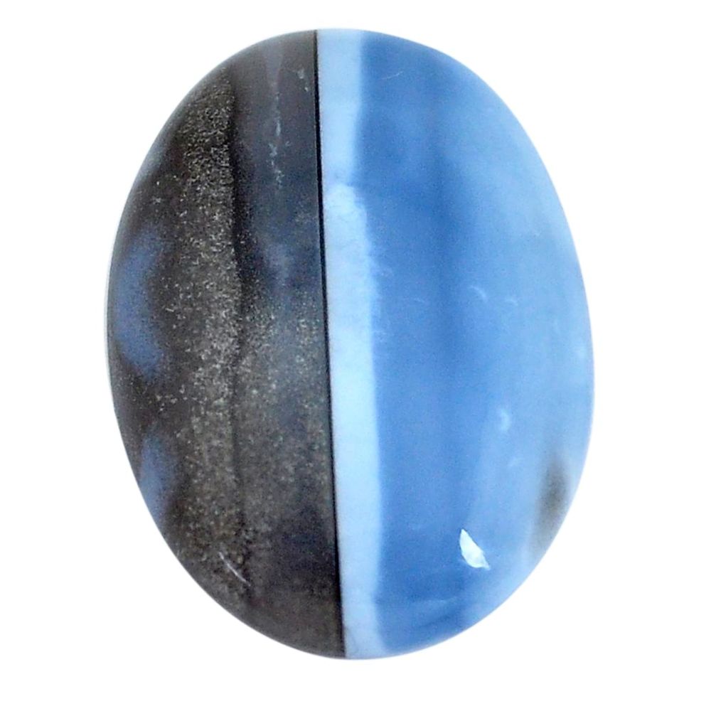 Natural 26.30cts owyhee opal blue cabochon 31x22 mm oval loose gemstone s7592