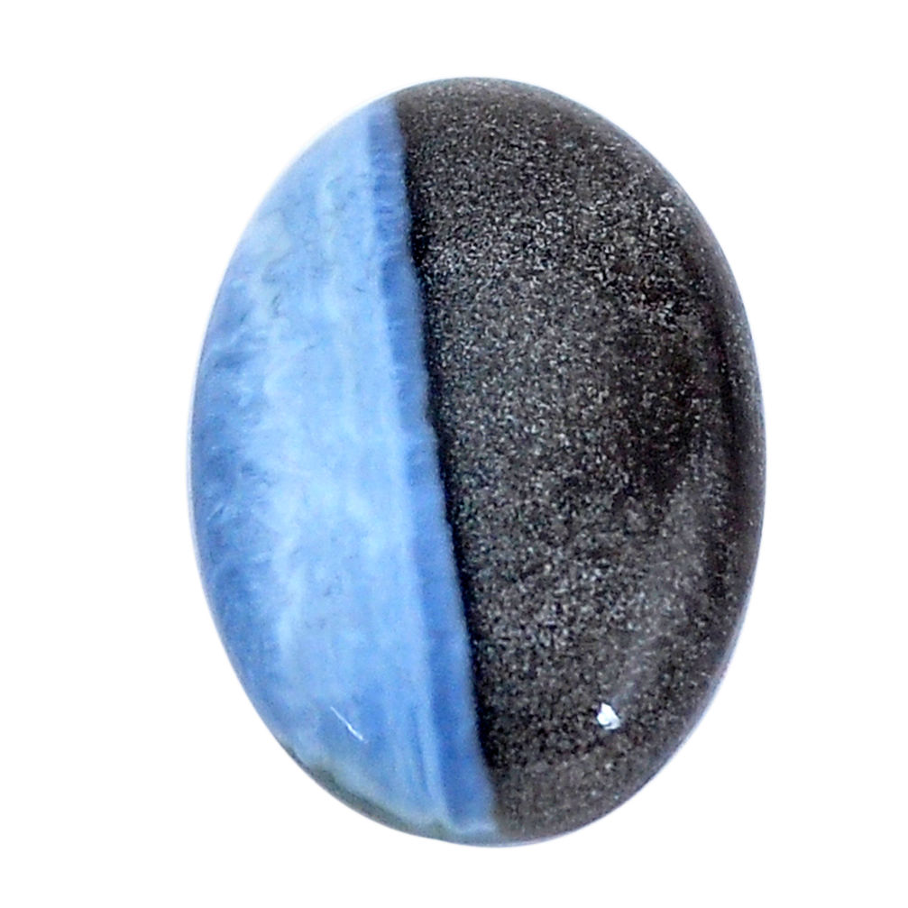 Natural 26.30cts owyhee opal blue cabochon 25x17.5 mm oval loose gemstone s7593