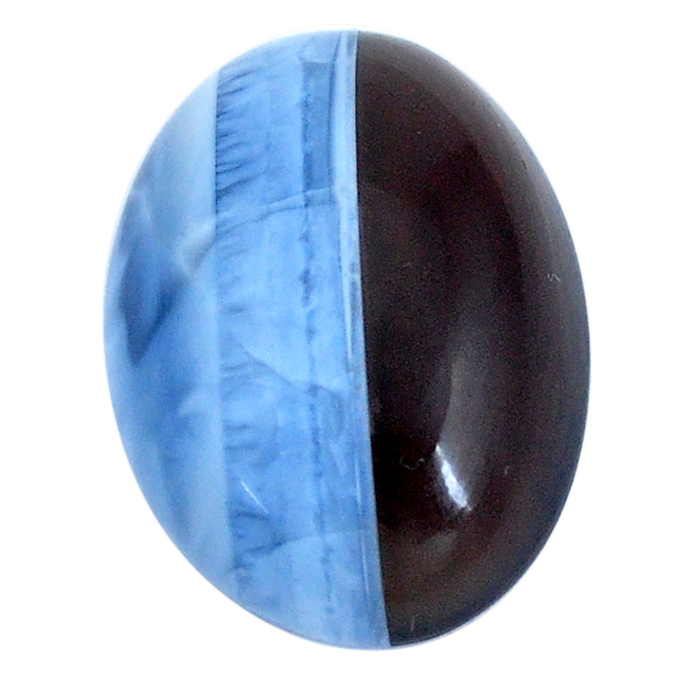Natural 21.30cts owyhee opal blue cabochon 26x18.5 mm oval loose gemstone s7596