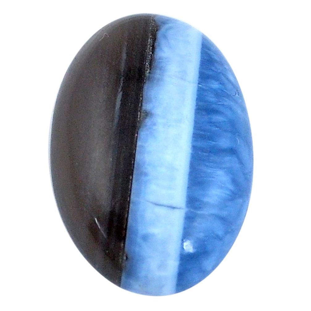 Natural 18.45cts owyhee opal blue cabochon 26.5x18 mm oval loose gemstone s7597