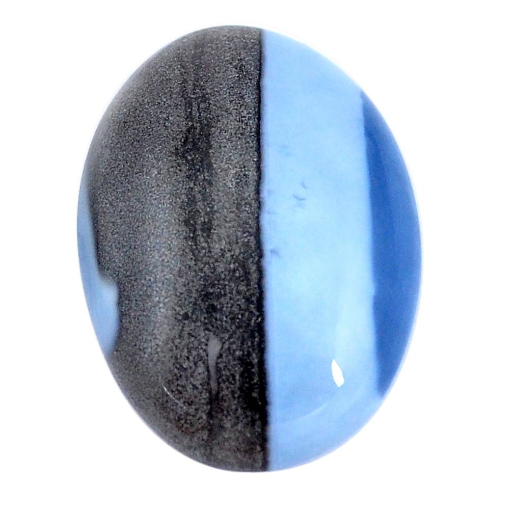 Natural 29.45cts owyhee opal blue cabochon 30x21.5 mm oval loose gemstone s7599