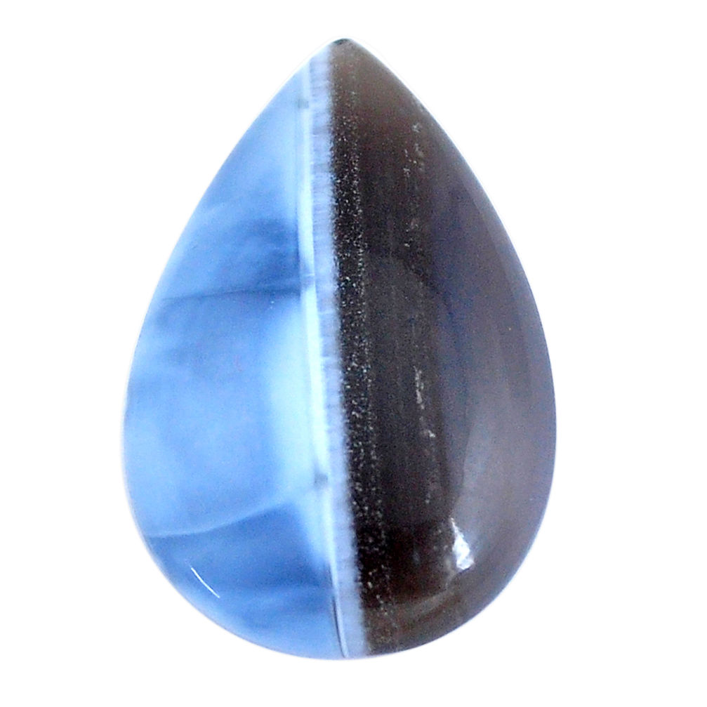 Natural 23.45cts owyhee opal blue cabochon 32.5x20 mm pear loose gemstone s7600