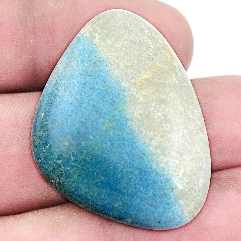 Natural 37.35cts dumortierite blue cabochon 34x25 mm fancy loose gemstone s7848