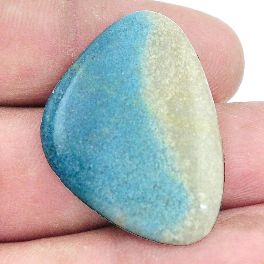 Natural 20.10cts dumortierite blue cabochon 32.5x23 mm pear loose gemstone s7850