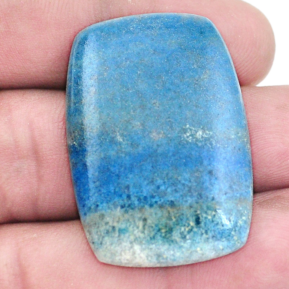 Natural 44.45cts dumortierite blue cabochon 35x24mm octagan loose gemstone s7856