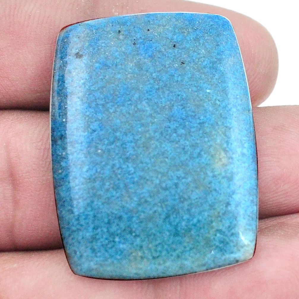 Natural 38.45cts dumortierite blue cabochon 35x25mm octagan loose gemstone s7859