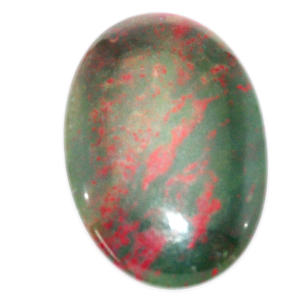 Natural 33.40cts bloodstone african (heliotrope) 36x25 mm loose gemstone s7902