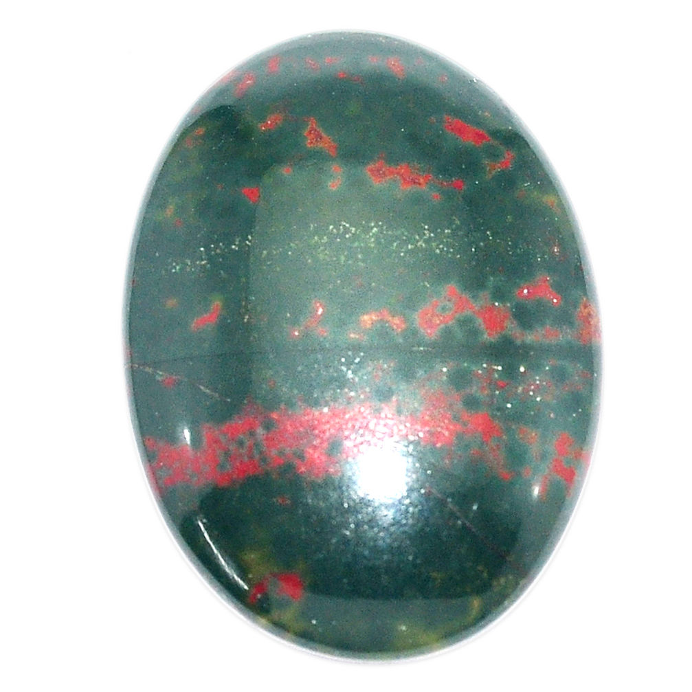 Natural 25.10cts bloodstone african (heliotrope) 27x20 mm loose gemstone s7909