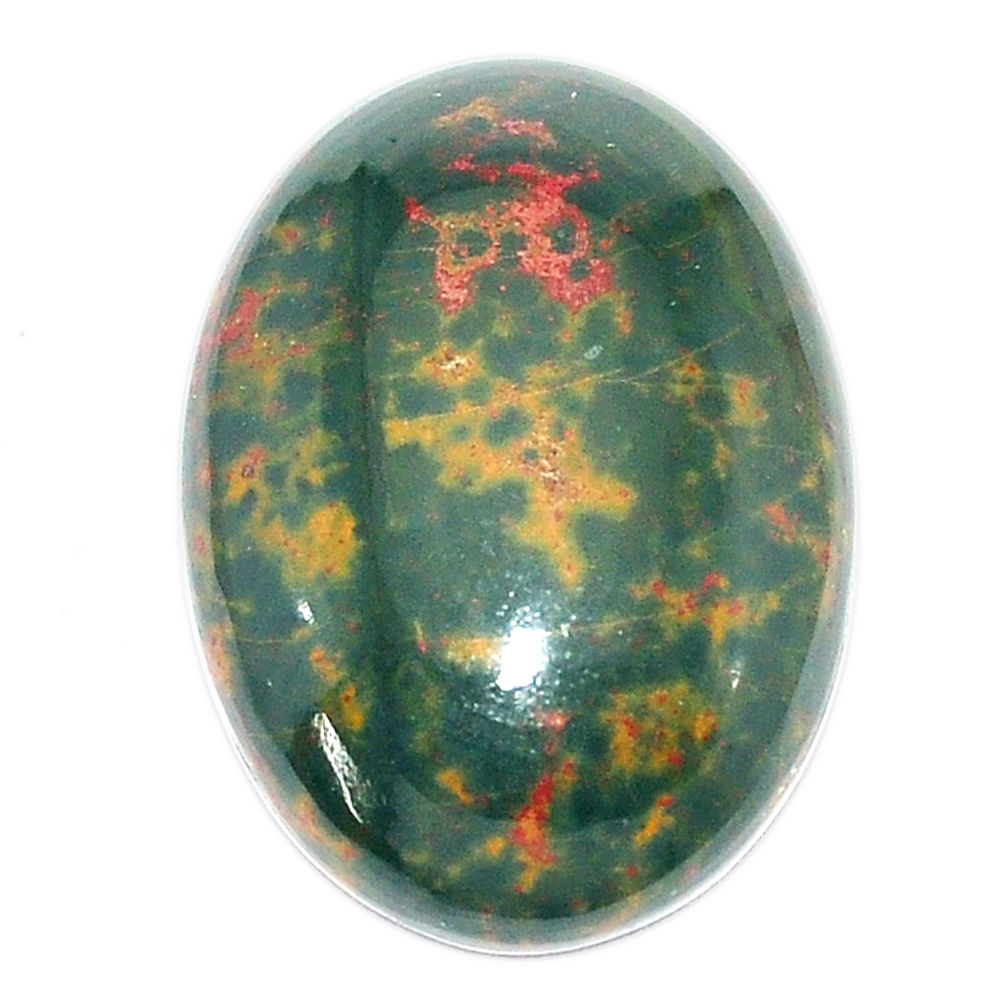 Natural 34.35cts bloodstone african (heliotrope) 33x22 mm loose gemstone s7910