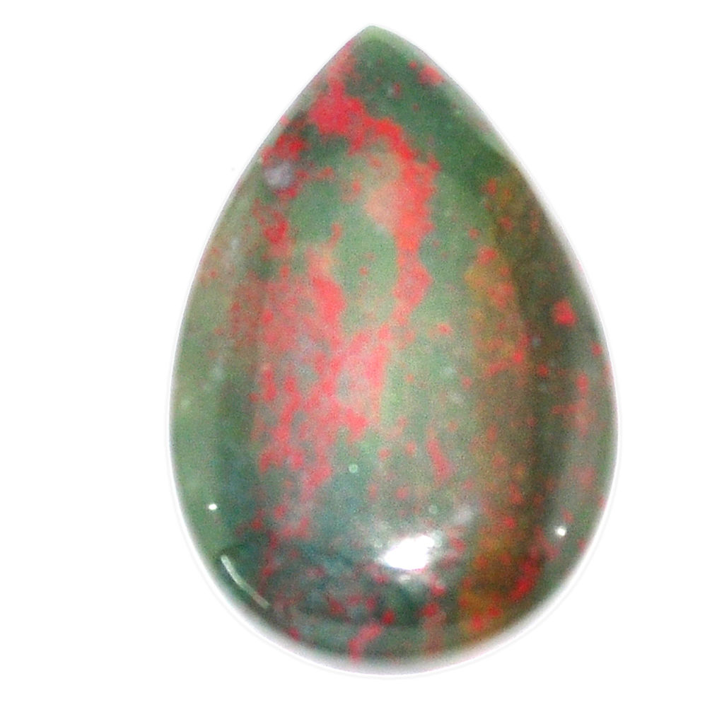Natural 26.30cts bloodstone african (heliotrope) 34x22 mm loose gemstone s7915