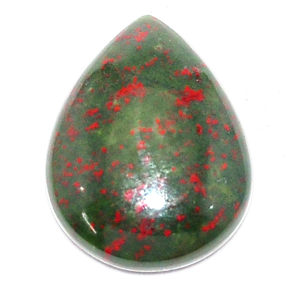 Natural 14.45cts bloodstone african (heliotrope) 22x16.5 mm loose gemstone s7919