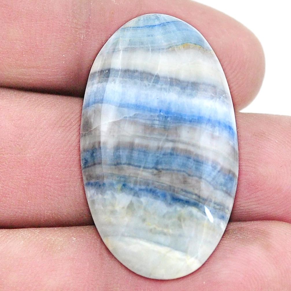 Natural 28.45cts blue scheelite 35x20 mm loose gemstone s7921