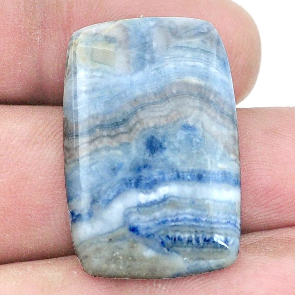 Natural 24.35cts blue scheelite 28.5x18mm loose gemstone s7931