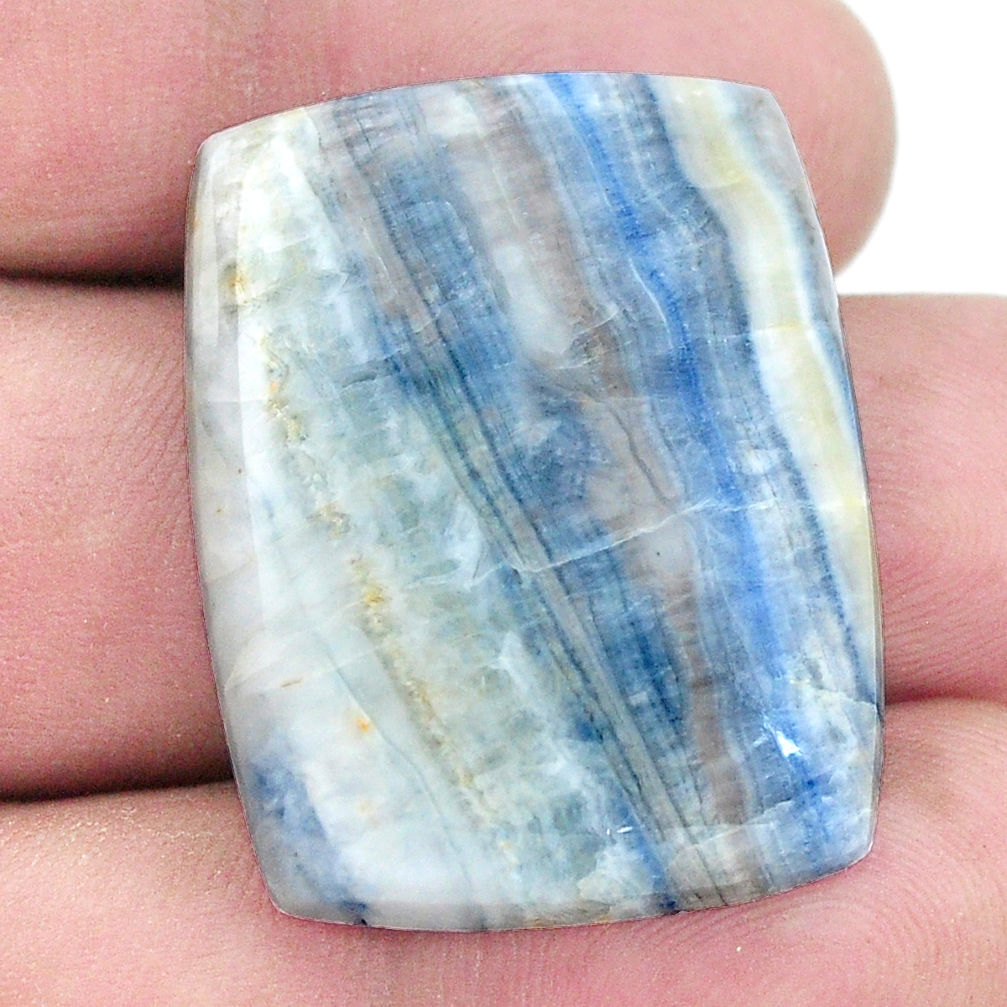 Natural 37.35cts blue scheelite 31x23.5mm loose gemstone s7935