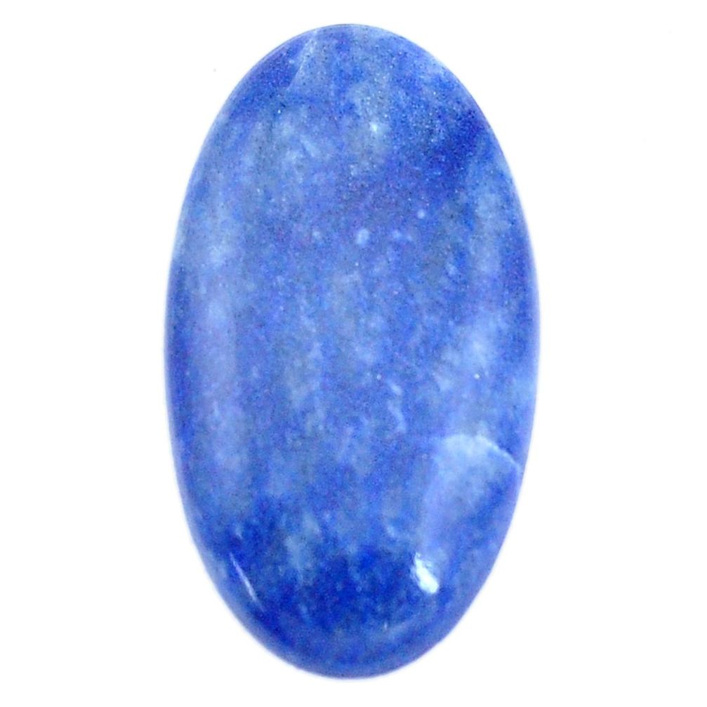 Natural 23.45cts blue quartz palm stone cabochon 32x17 mm loose gemstone s7987