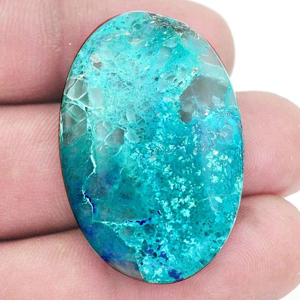 Natural 40.15cts shattuckite blue cabochon 27x24 mm oval loose gemstone s8003