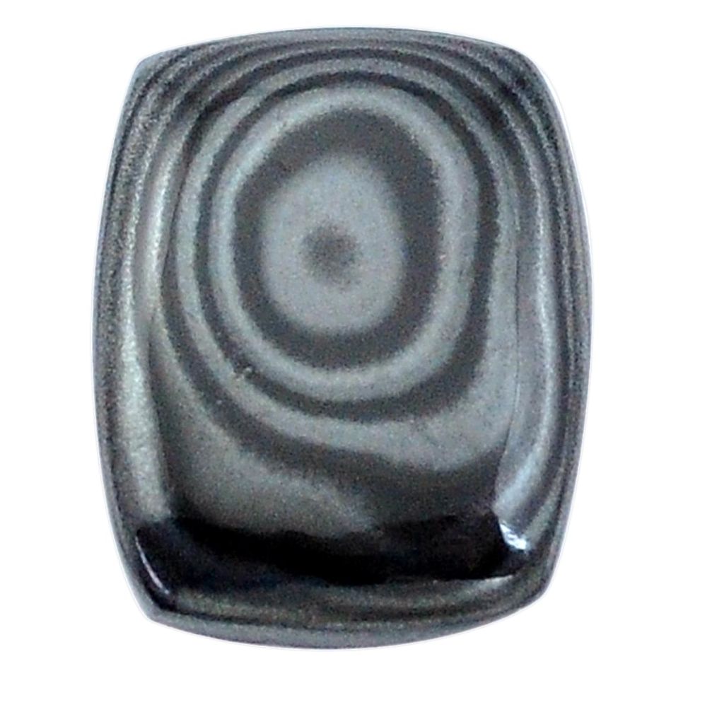 Natural 18.10cts psilomelane black cabochon 20x15mm octagan loose gemstone s8065
