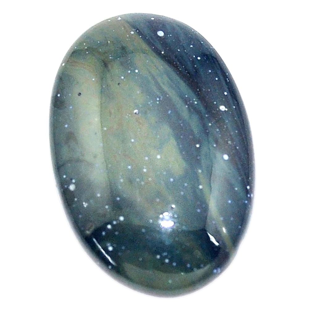 Natural 24.15cts swedish slag blue cabochon 28x18.5 mm oval loose gemstone s8108