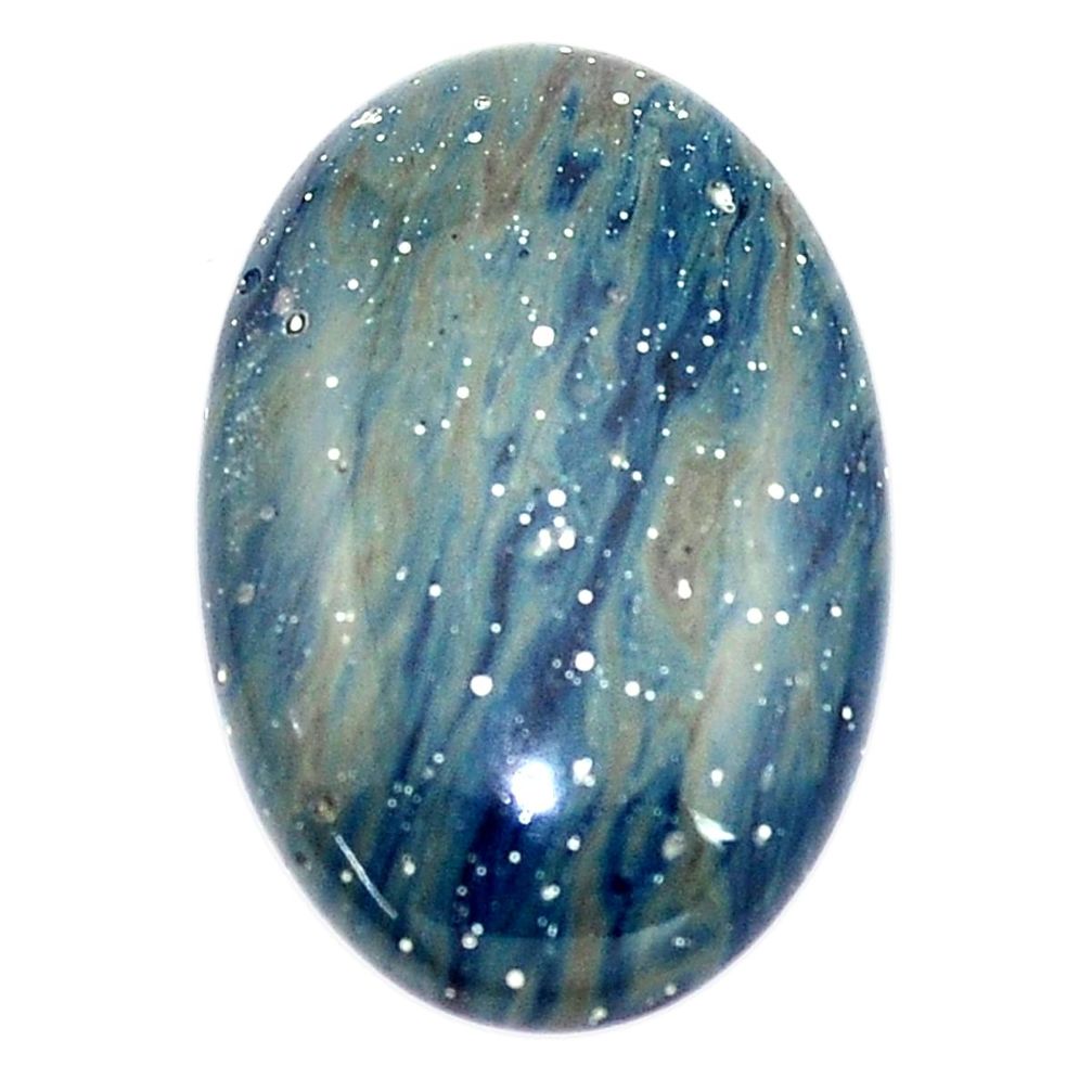 Natural 22.40cts swedish slag blue cabochon 28x18.5 mm oval loose gemstone s8114