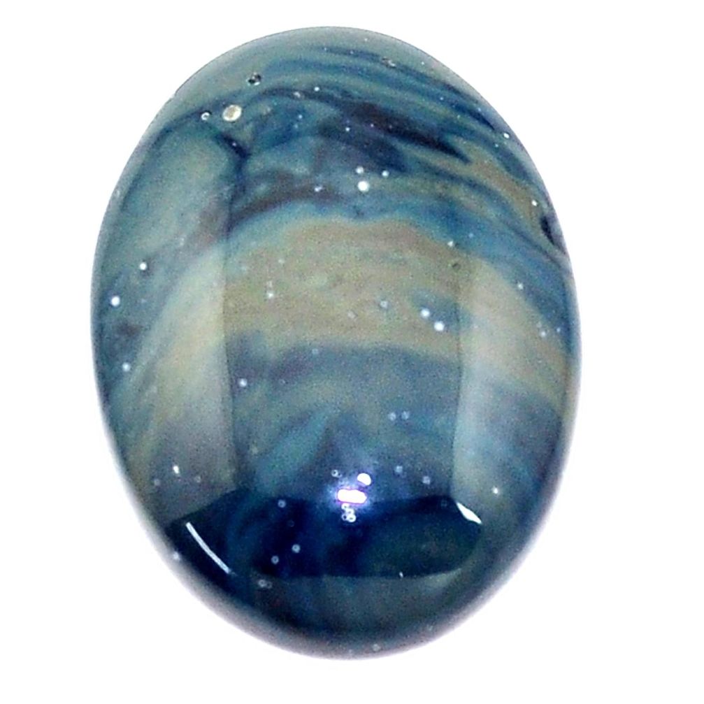 Natural 21.30cts swedish slag blue cabochon 23.5x17.5 mm loose gemstone s8119