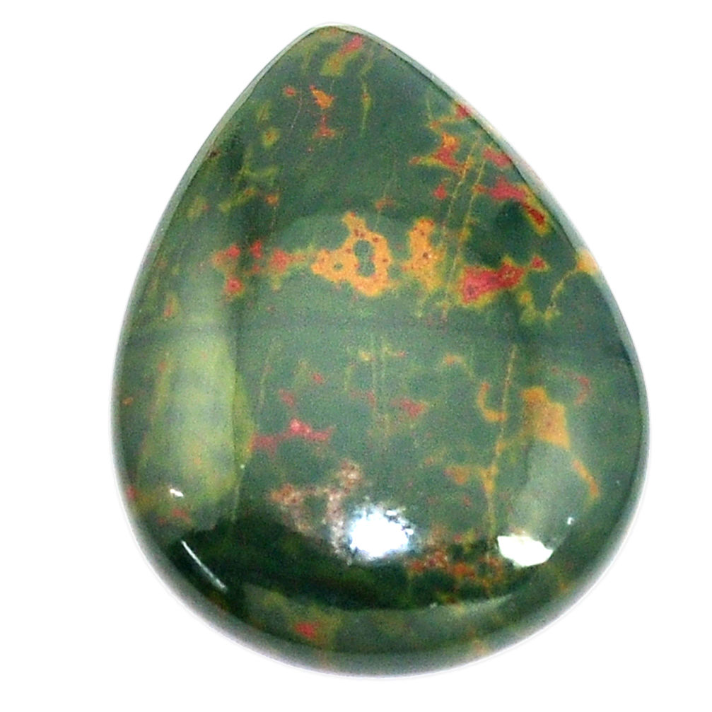 Natural 23.40cts bloodstone african (heliotrope) 30x22 mm loose gemstone s8143