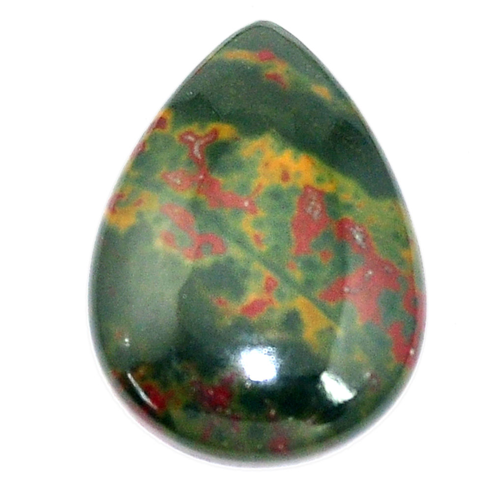 Natural 19.20cts bloodstone african (heliotrope) 26.5x18 mm loose gemstone s8147