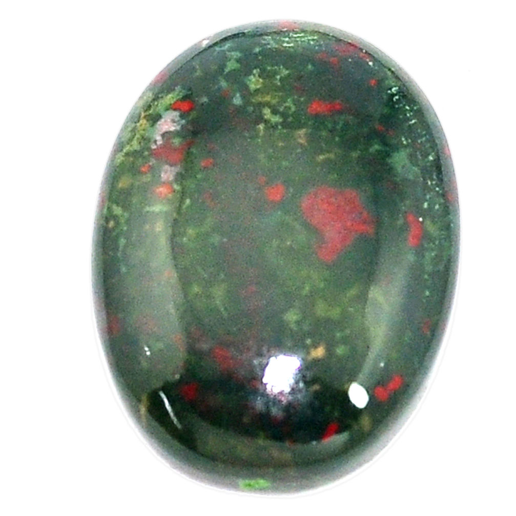 Natural 17.40cts bloodstone african (heliotrope) 23.5x17 mm loose gemstone s8158