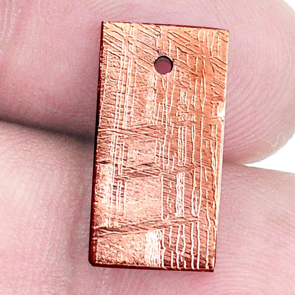 Natural 11.30cts meteorite gibeon copper 17x8.5 mm octagan loose gemstone s8191