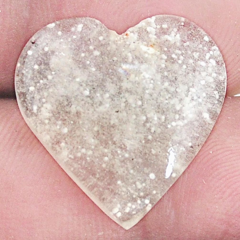 Natural 9.35cts libyan desert glass cabochon 20x20mm heart loose gemstone s8252