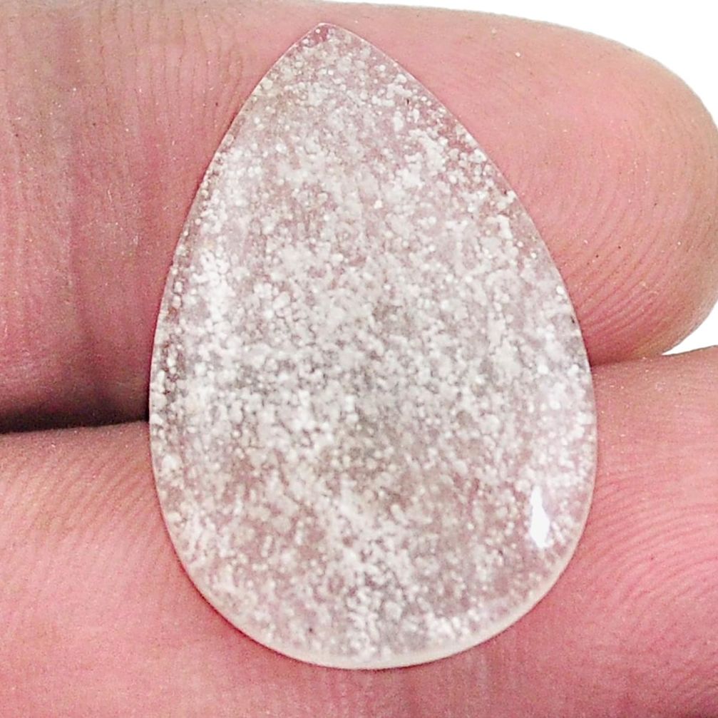 Natural 8.45cts libyan desert glass cabochon 24x16 mm pear loose gemstone s8277
