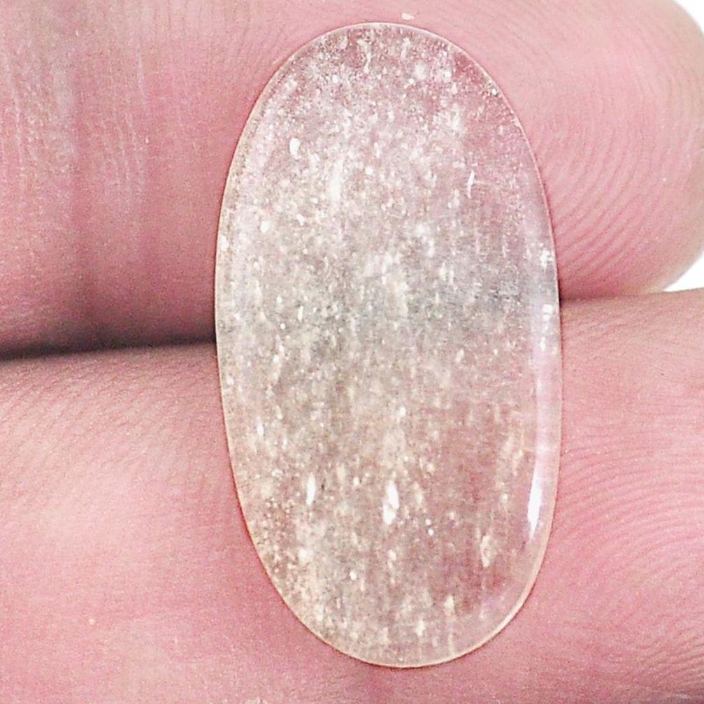 Natural 8.45cts libyan desert glass cabochon 23x12 mm oval loose gemstone s8288