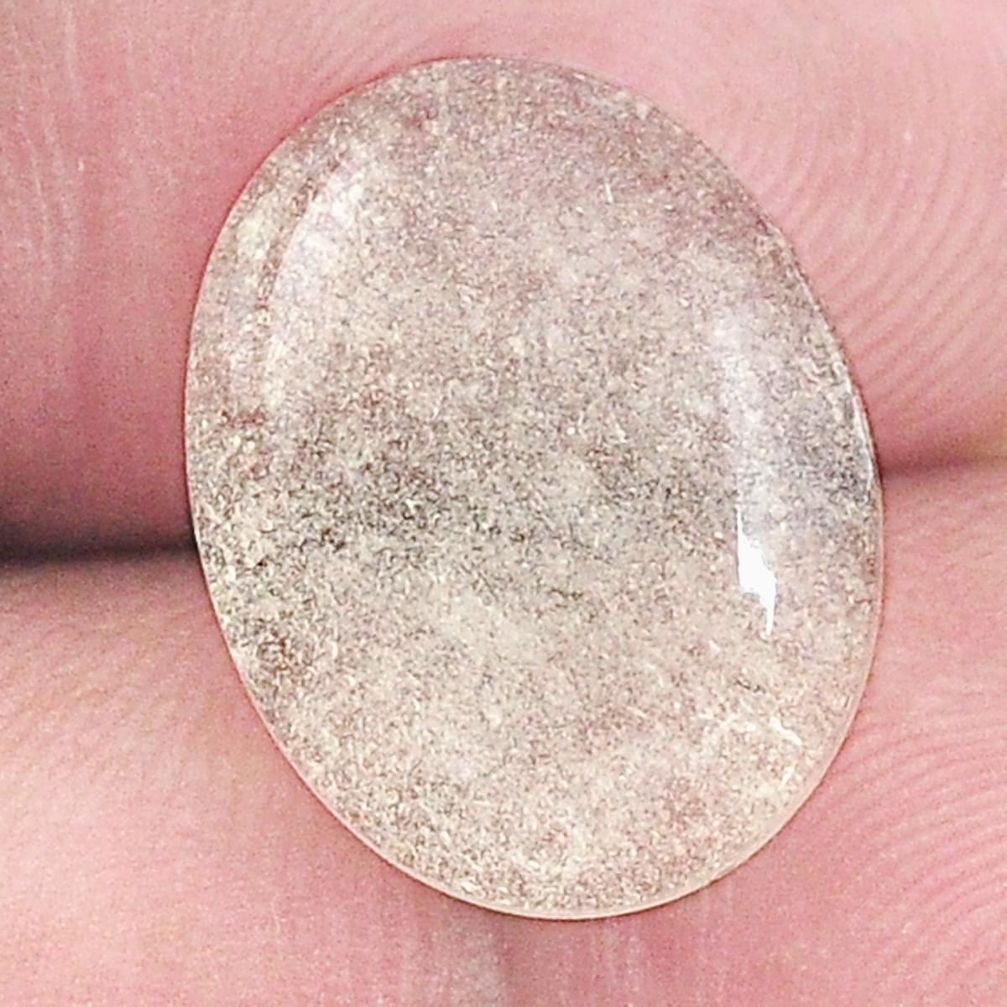 Natural 6.25cts libyan desert glass cabochon 17x13 mm oval loose gemstone s8295