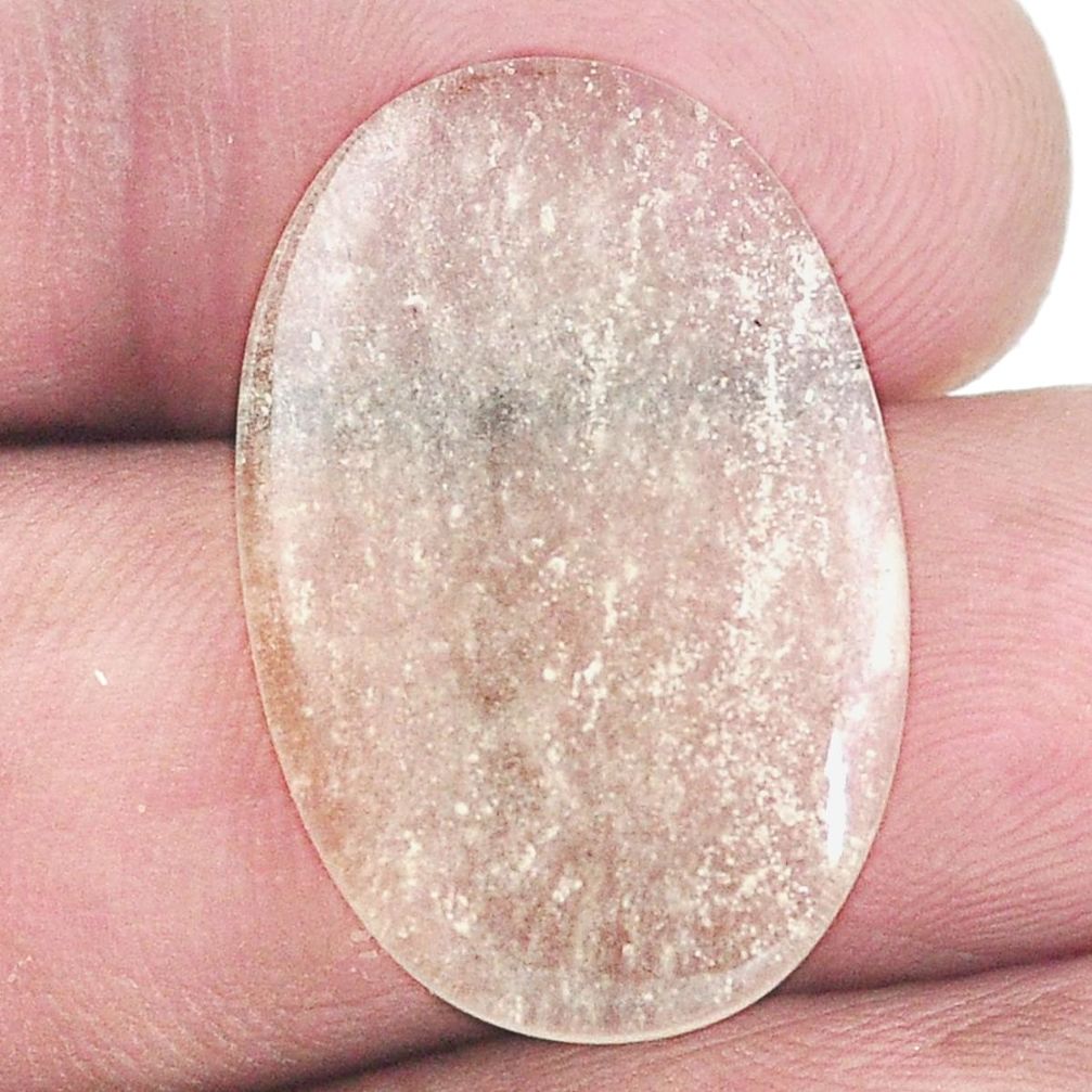 Natural 12.40cts libyan desert glass cabochon 25x17 mm oval loose gemstone s8296