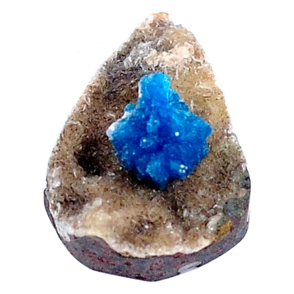 Natural 6.30cts cavansite blue rough 19x13.5 mm fancy loose gemstone s8361