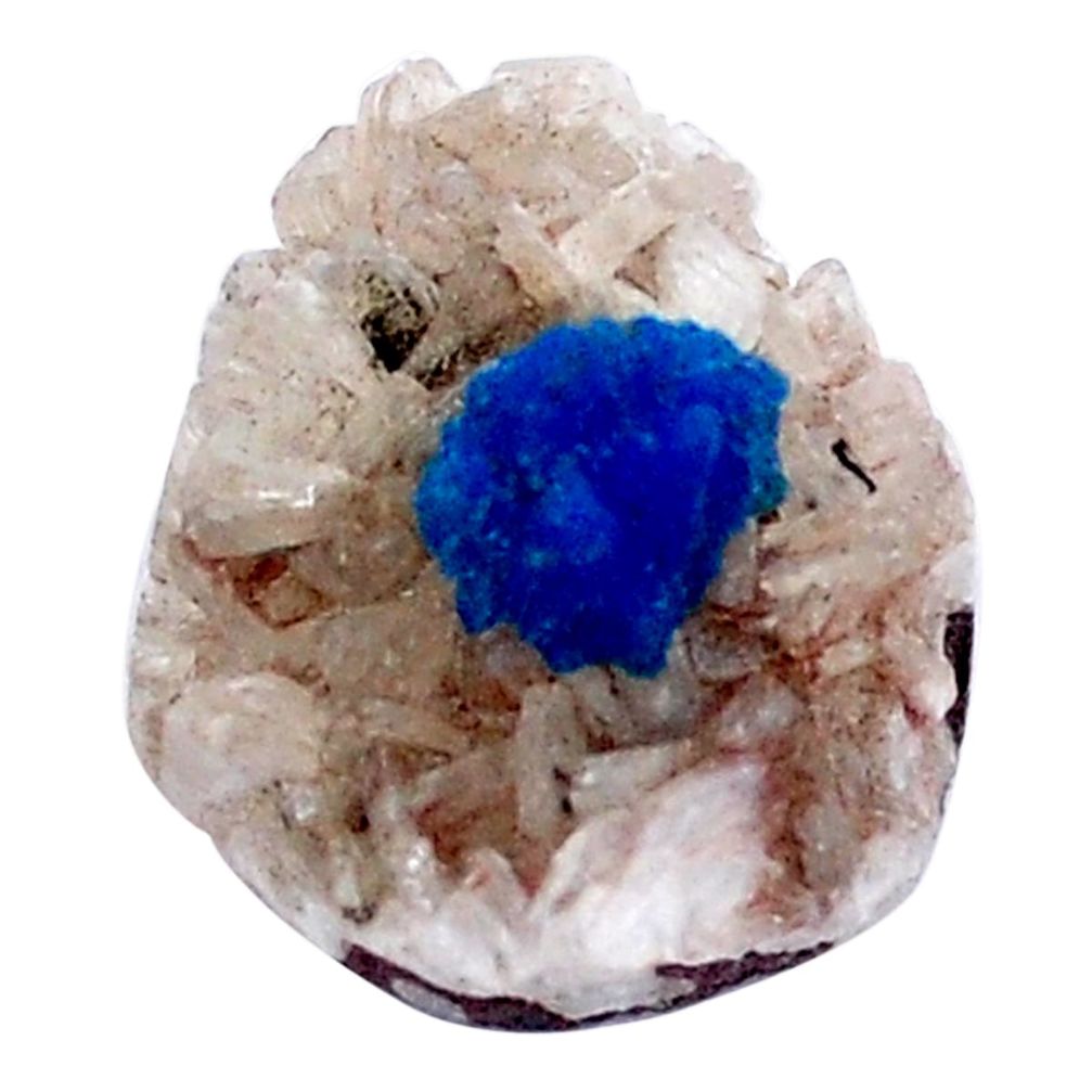 Natural 6.25cts cavansite blue rough 16x12.5 mm fancy loose gemstone s8373