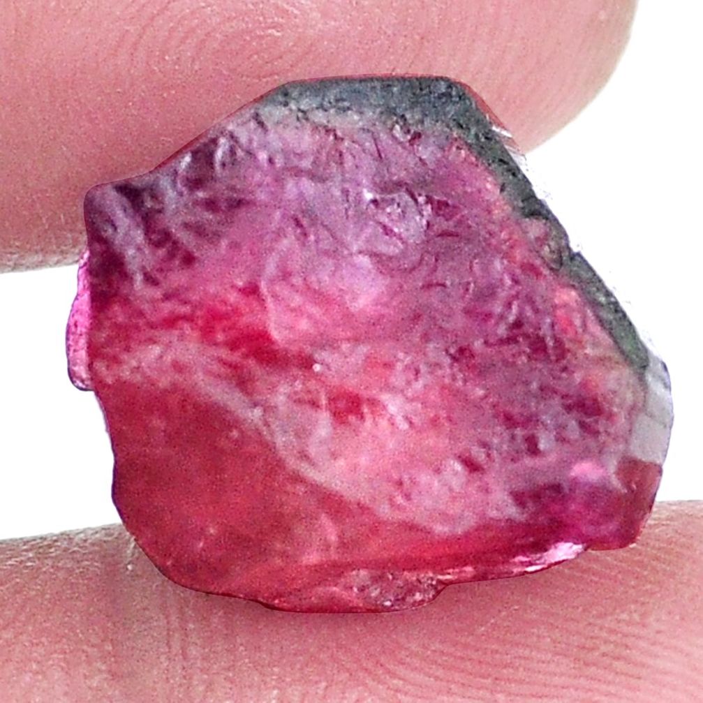 Natural 16.30cts tourmaline watermelon rough 15x15 mm fancy loose gemstone s8439