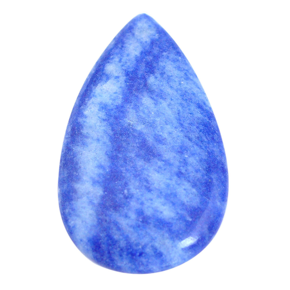 Natural 27.10cts dumortierite blue cabochon 38x22 mm pear loose gemstone s8635