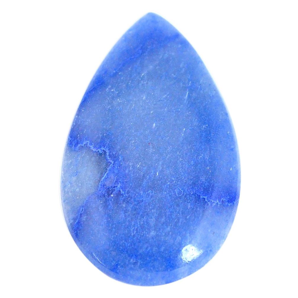 Natural 28.45cts dumortierite blue cabochon 40x23.5 mm pear loose gemstone s8639