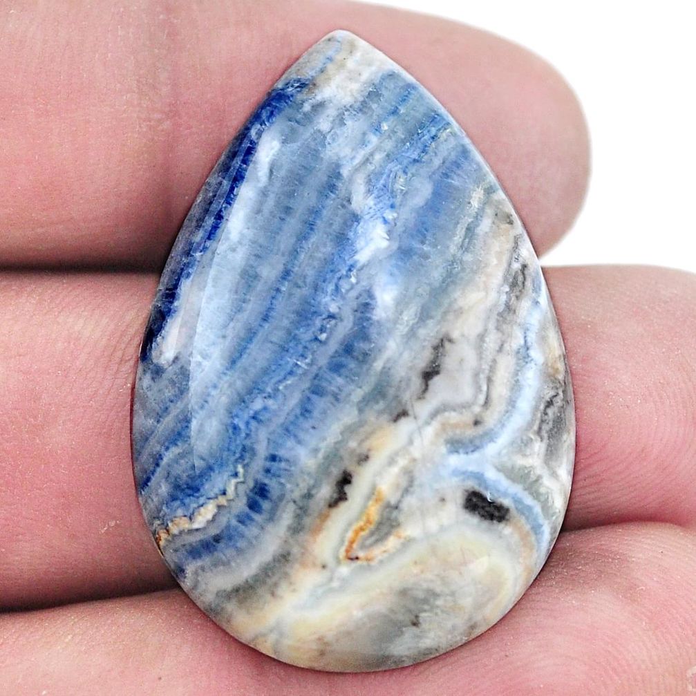 Natural 35.10cts scheelite (lapis lace onyx) blue 35x23.5mm loose gemstone s8644