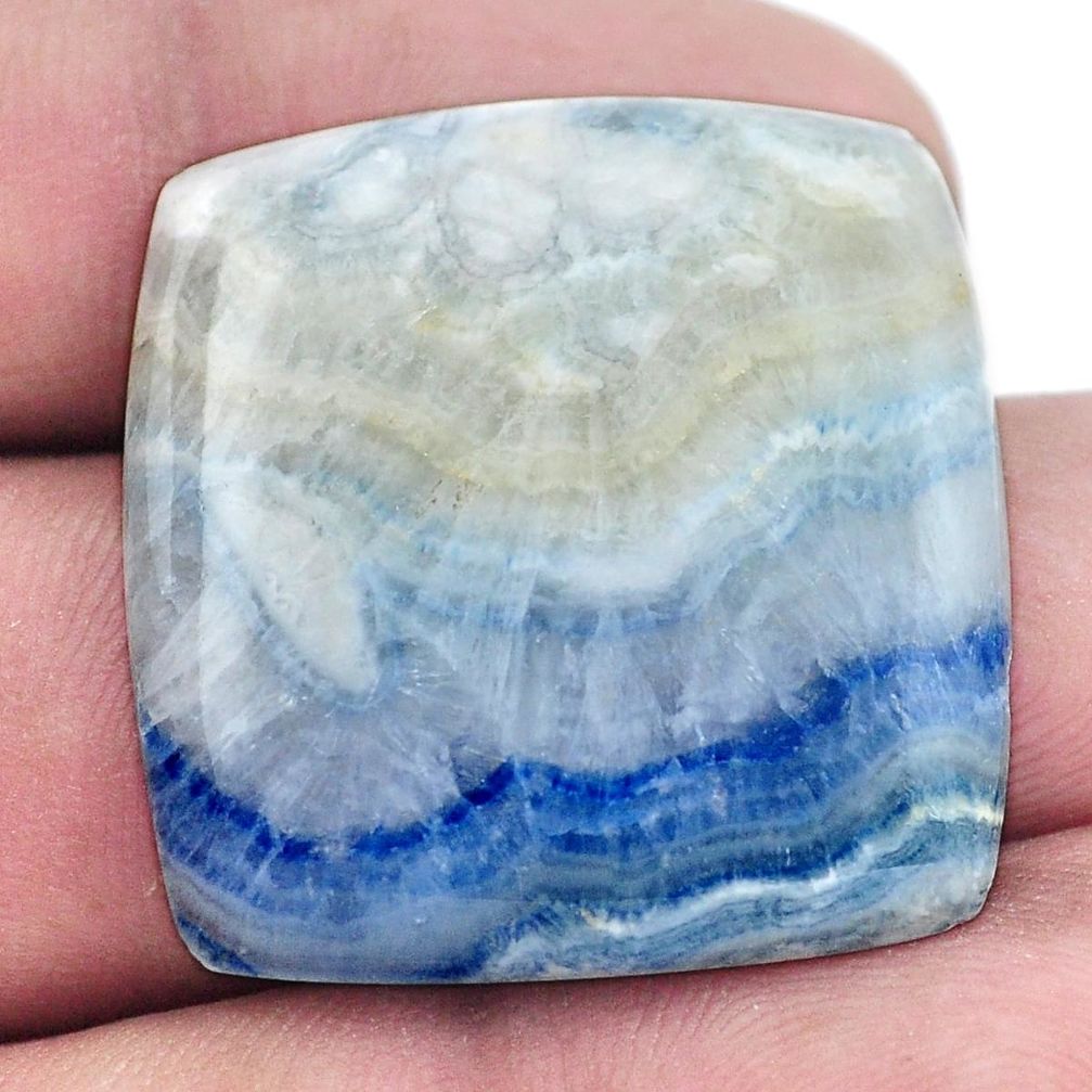 Natural 32.40cts scheelite (lapis lace onyx) blue 27x26 mm loose gemstone s8658