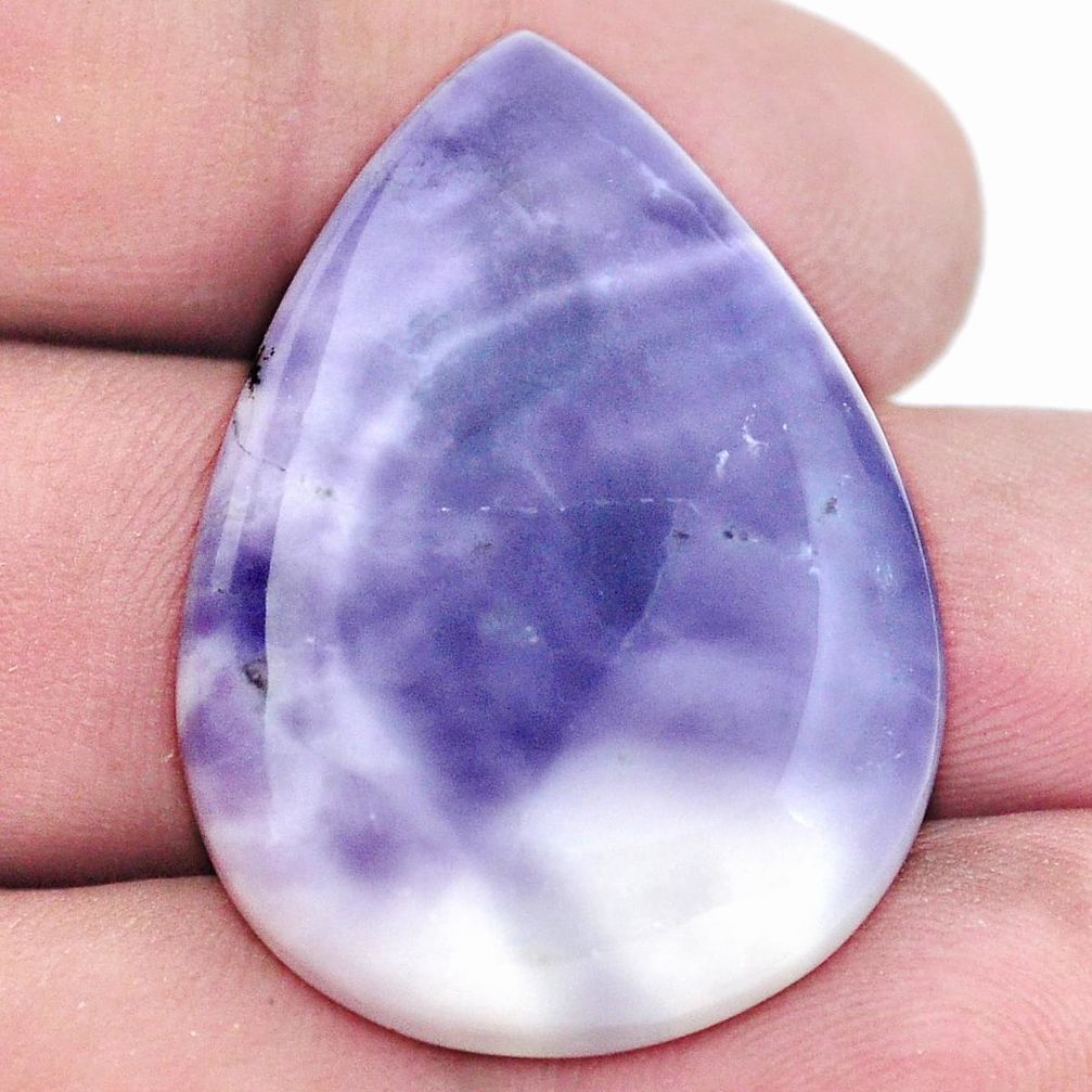 Natural 26.30cts tiffany stone purple cabochon 34x24mm pear loose gemstone s8664